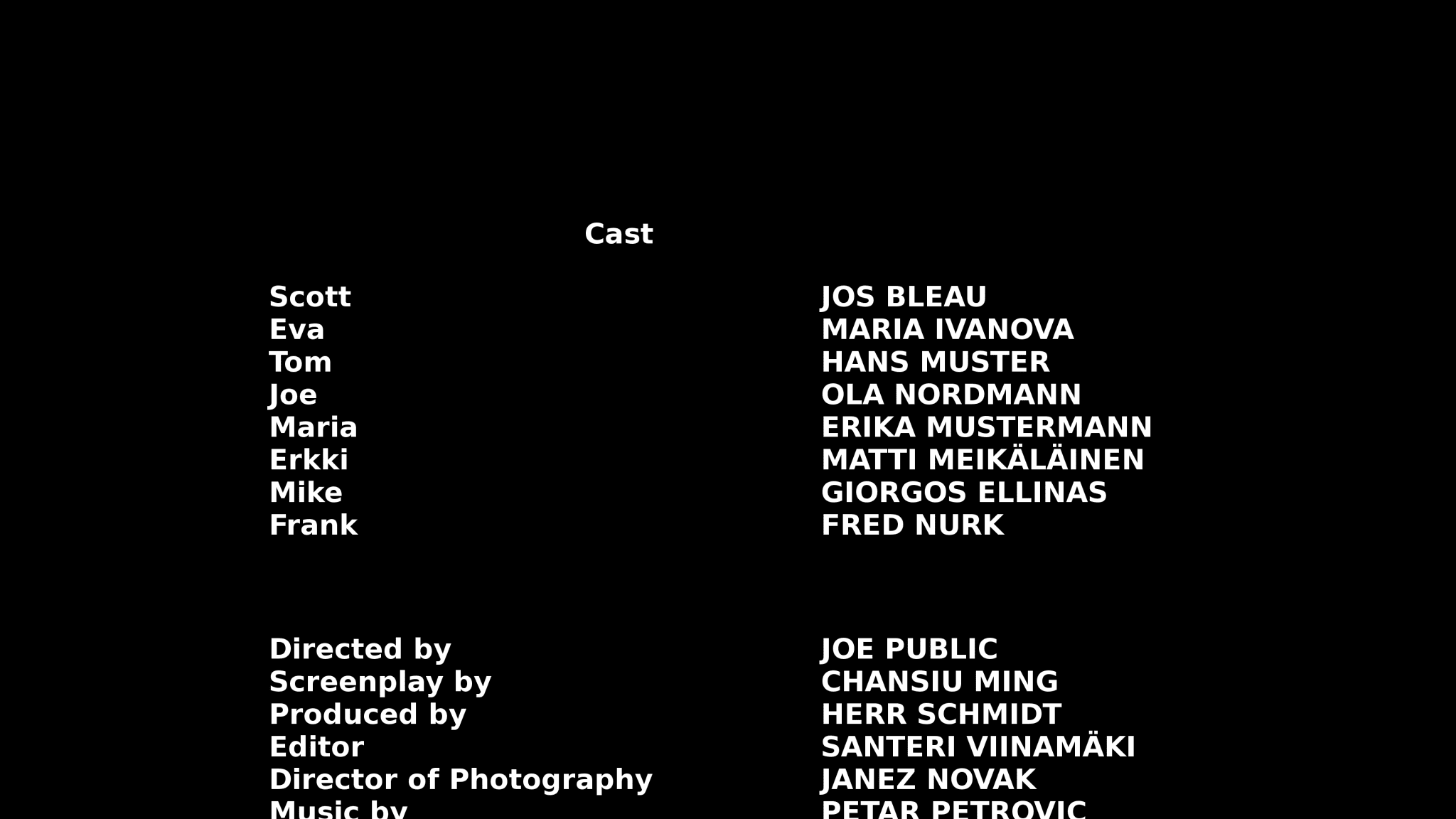 Movie Credit Font at viishaneblog Blog