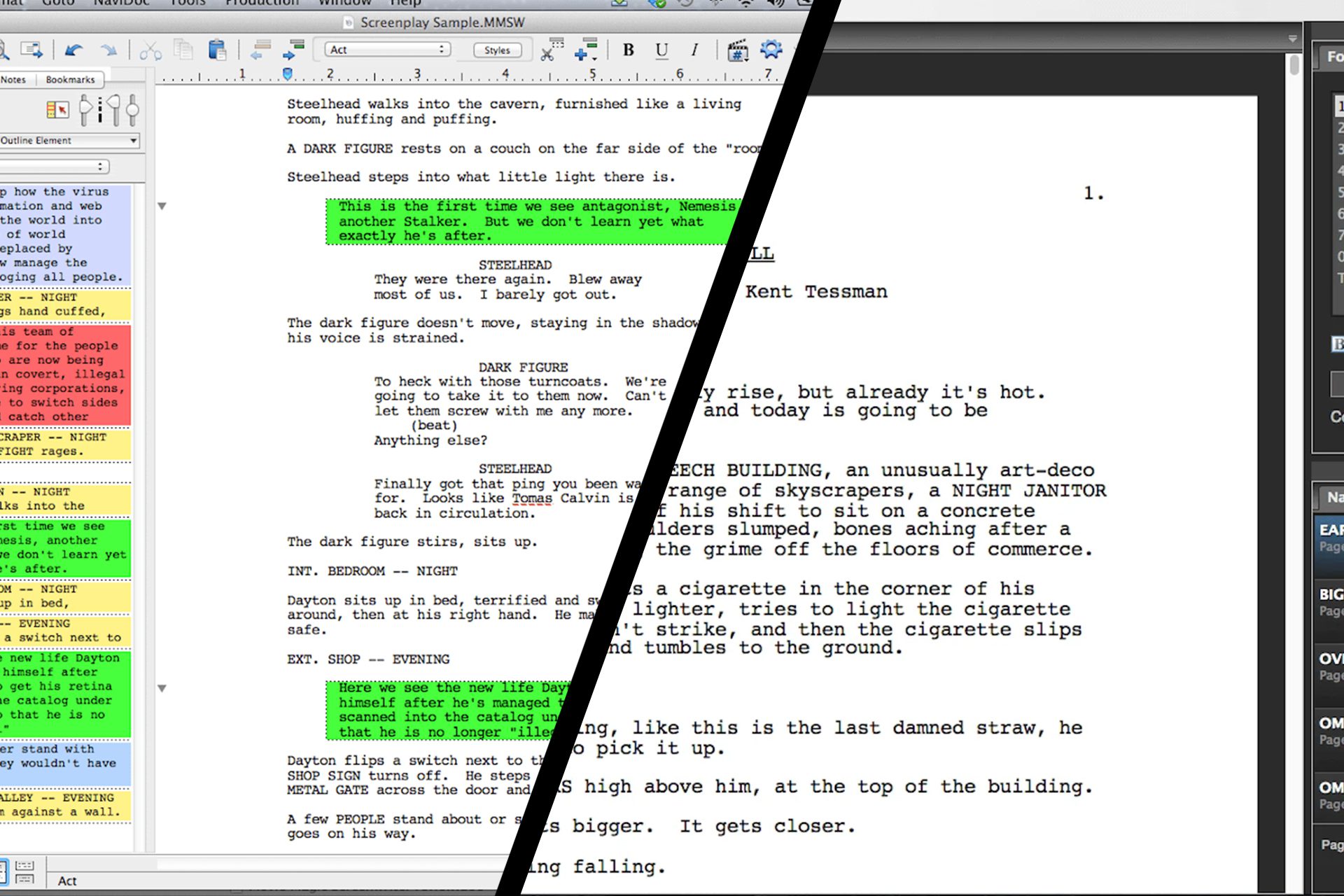 screenplay writing software mac